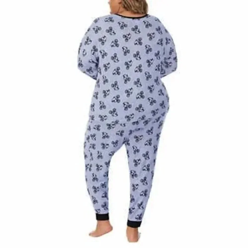 Disney Mickey Mouse Lounge Set Womens Size 3X Soft Pajama Travel Set Cute - Picture 4 of 5